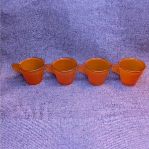 VTG 1940’s Rare Set of 4 Akro Agate “Chiquita Toy dishes” miniature glass cups